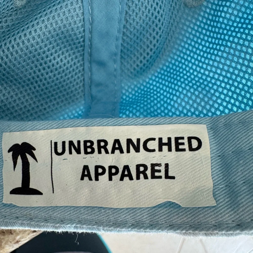 Unbranched Apparel  Light Blue Palm Tree Embroidered Dad Cap